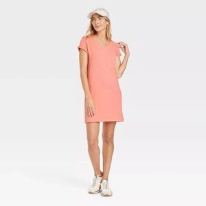 Coral T-Shirt Short Sleeve Dress - Universal Thread Sz S